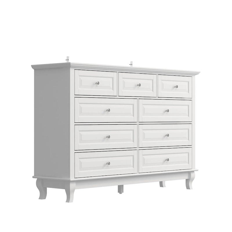 55.1W 9-Drawer Dresser: Spacious and Sleek Design Chest Lacquer