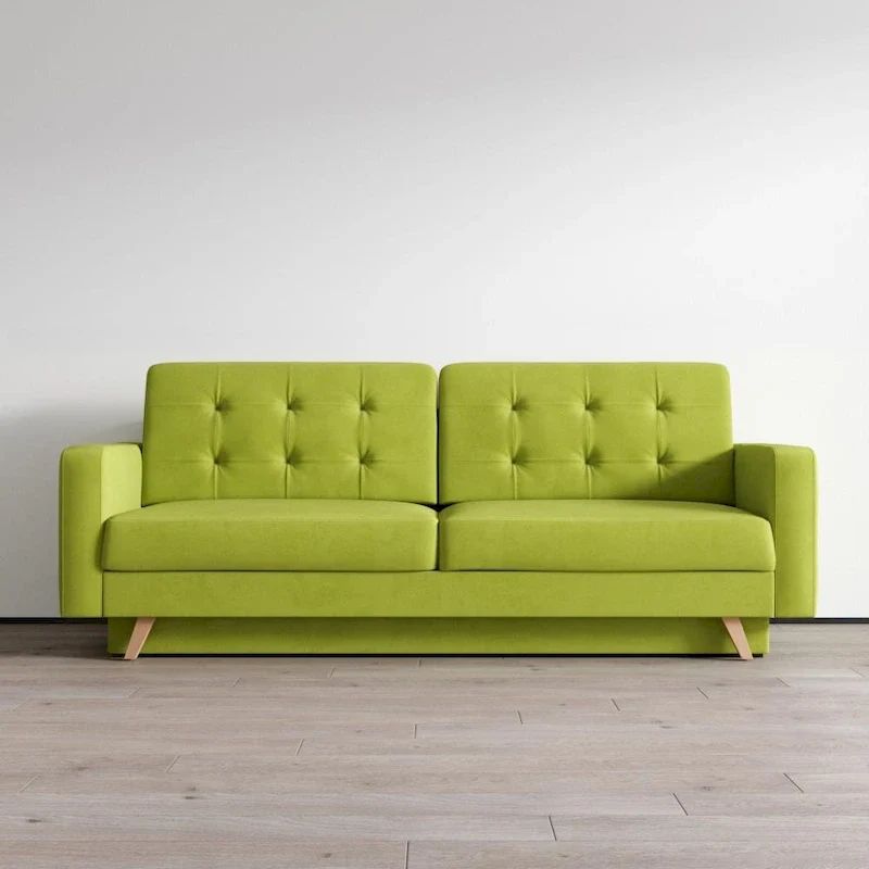 Queen Futon Sleeper Sofa – Multi-Color, Seats 3