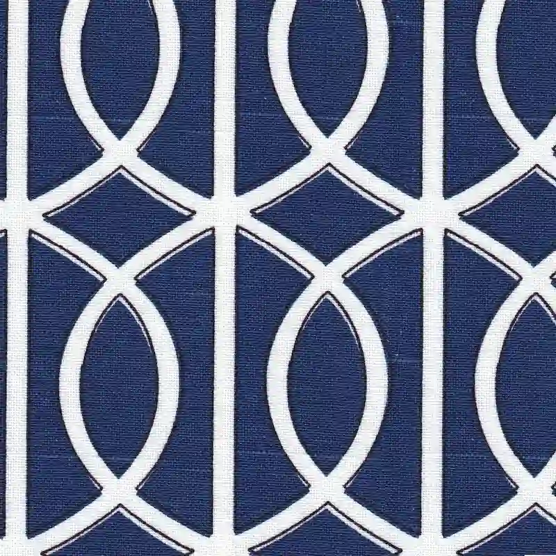 Blue Trellis Swoop Accent Chair