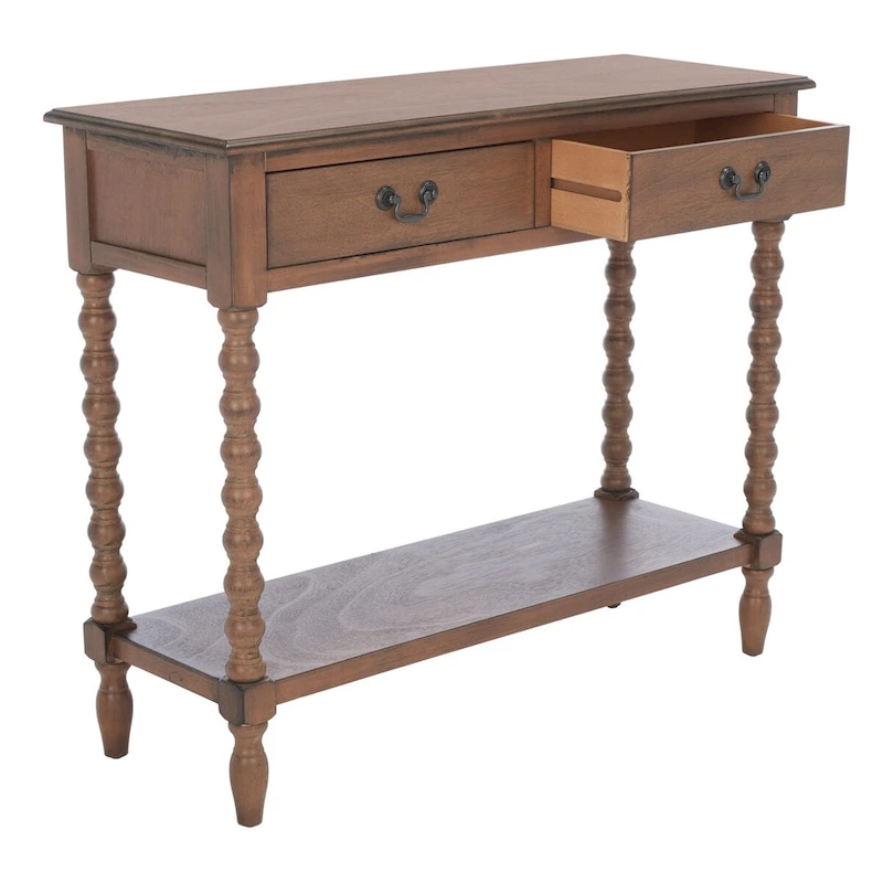 SAFAVIEH Henretta 2-Drawer Console Table - 35.5  W x 13  L x 29.5  H - 35.5  W x 13  L x 29.5  H - 36Wx13Dx30H