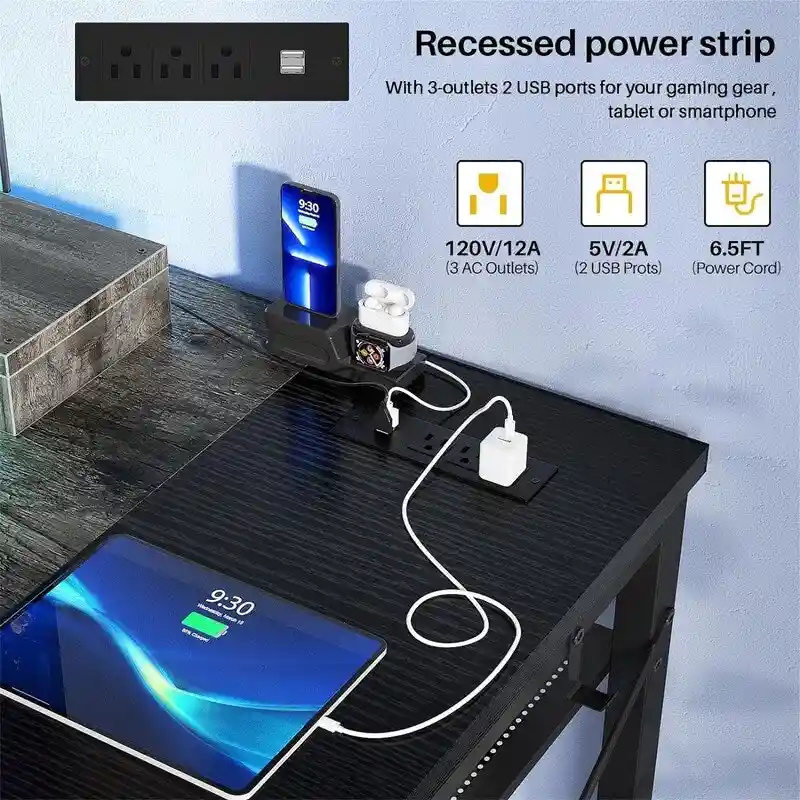 39.4  Gaming Desk with LED