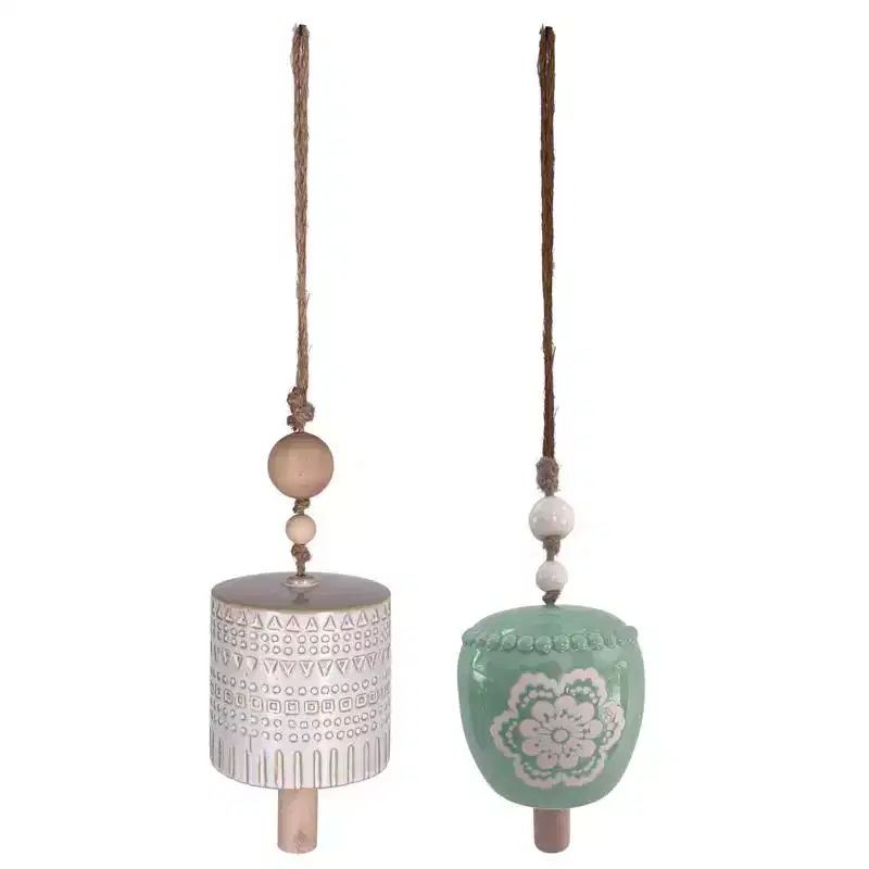 Meadowcreek Multi-color Ceramic 18 in. Bell Chimes (Case of 4)
