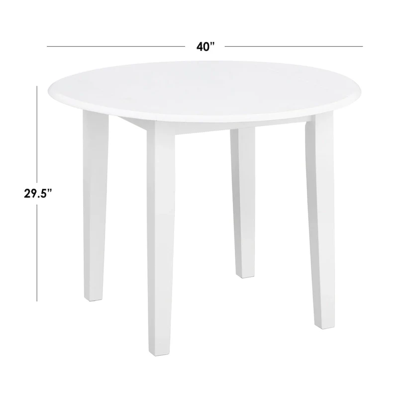 Simple Living Rollo Solid Wood Drop Leaf Dining Table