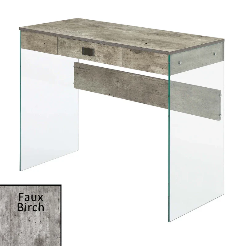 Convenience Concepts SoHo 1 Drawer Glass 36 Desk