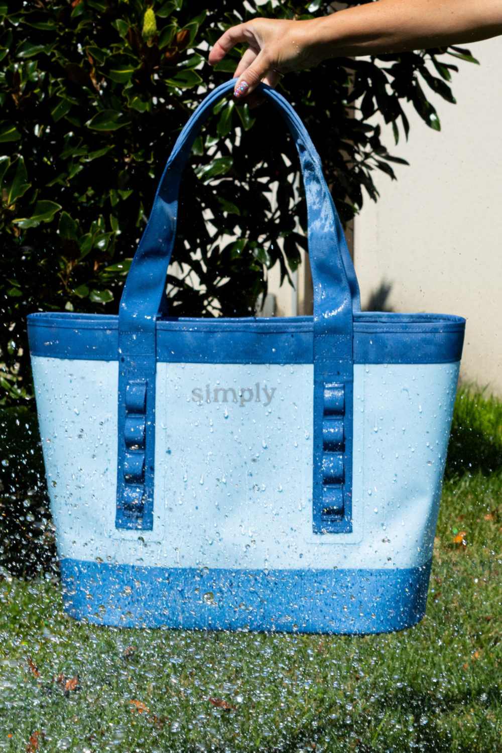 Simply Southern Simply Tough Tote in Blue Tonal | 0126-SIMPLYTOTE-TOUGH-BLUE