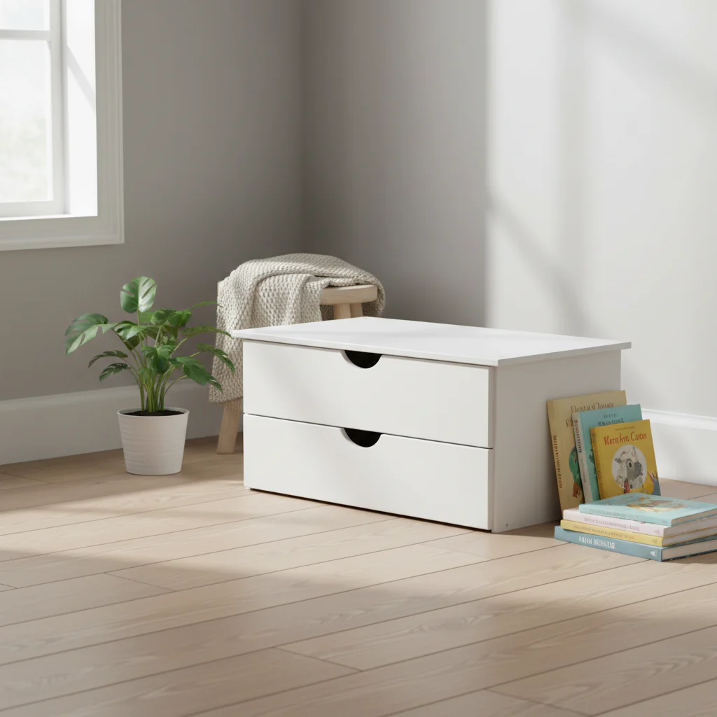 Solid Wood 2-Drawer Internal Wardrobe Chest