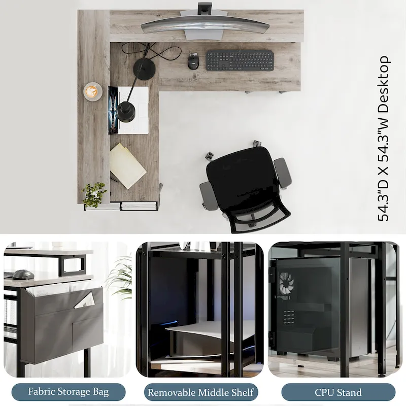 Futzca L Shaped Home Office Desk