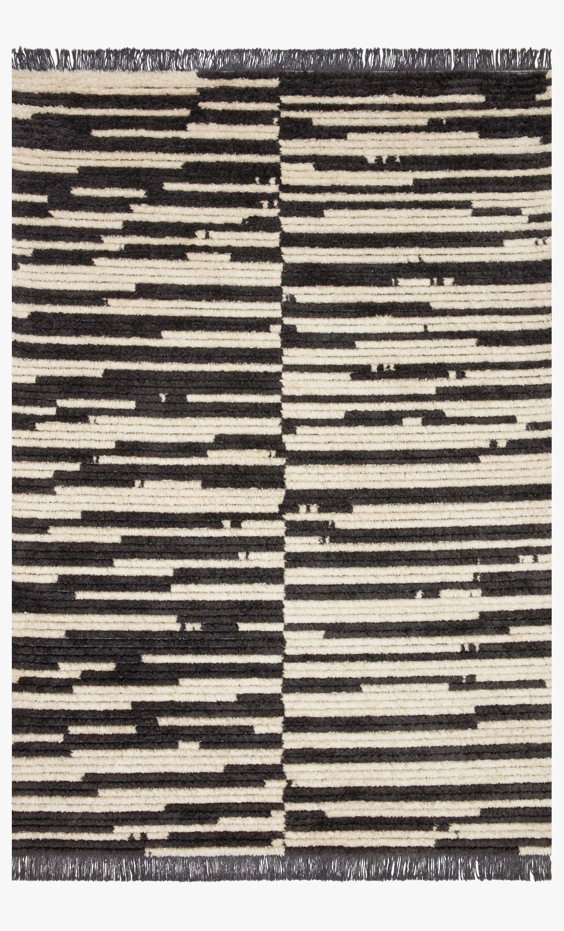 Alice Rug Cream/Charcoal Stripe