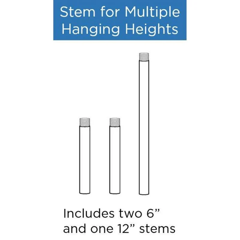 Brushed Gold Finish Accessory Extension Kit with (2) 6-inch and (1) 12-inch Stems - Brushed Gold - 0.5 in x 0.5 in x 24 in