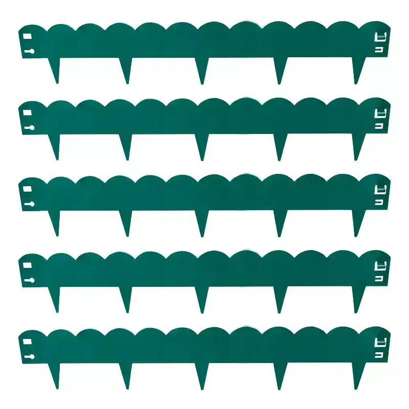 Sunnydaze Outdoor Lawn and Garden Heavy-Duty Steel Scalloped Metal Flexible Landscape Edging Borders - 16' - 5pk