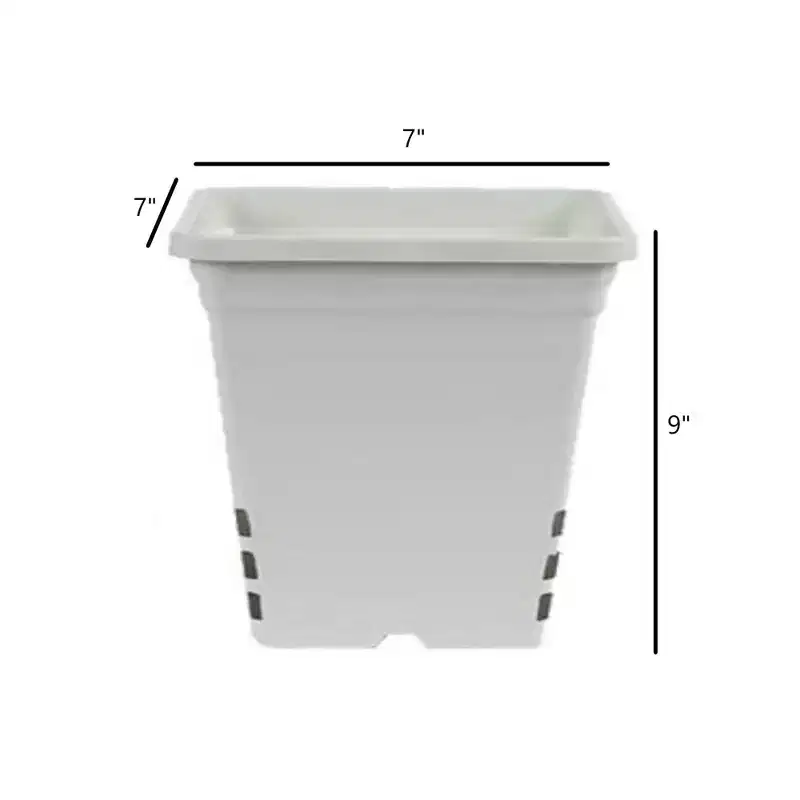 SUNPACK Durable Tall Plastic Nursery Pot, White, 9in (Pack of 1)