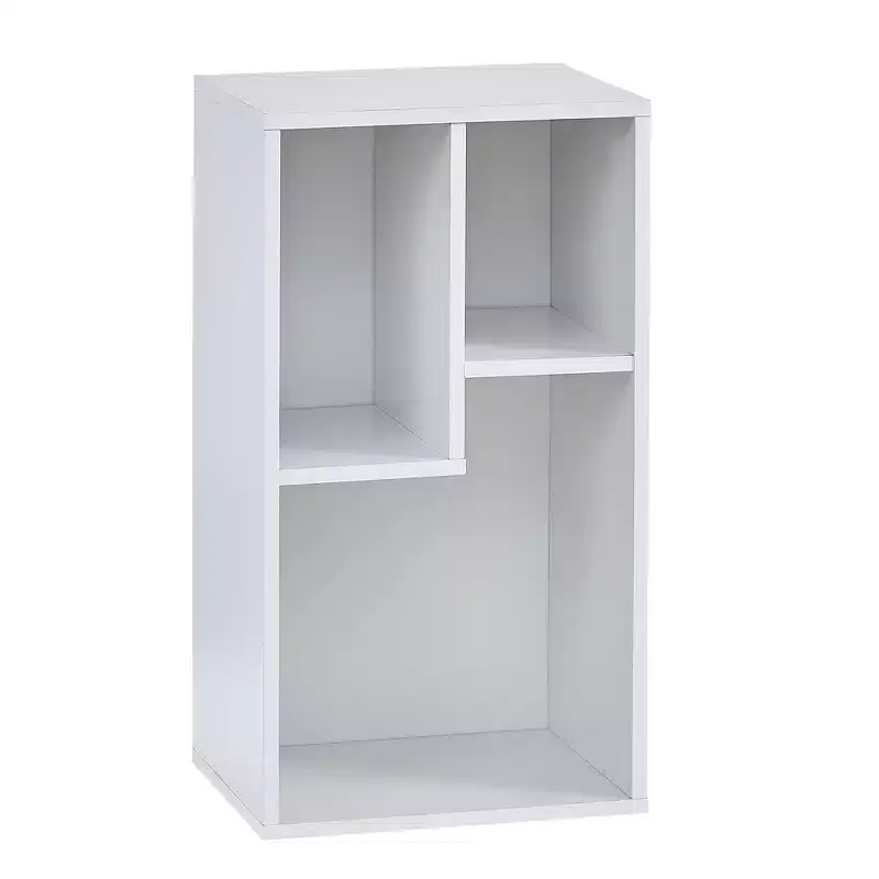 VECELO 3 Shelf Bookcase, Wood Bookshelf and Bookshelves