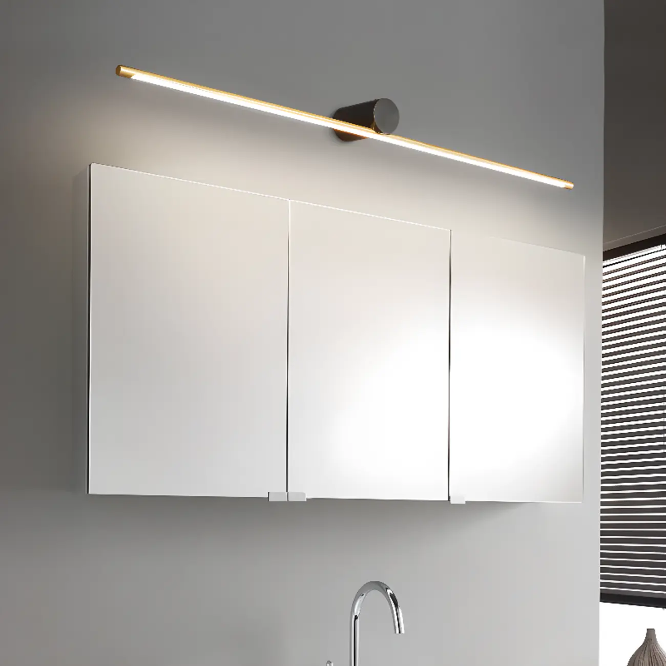 Modern Linear Bathroom Vanity Light with Third Gear Dimming