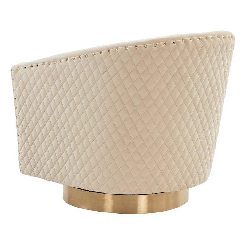 SAFAVIEH Couture Ikram Quilted Swivel Tub Chair - 30Wx32Dx30H