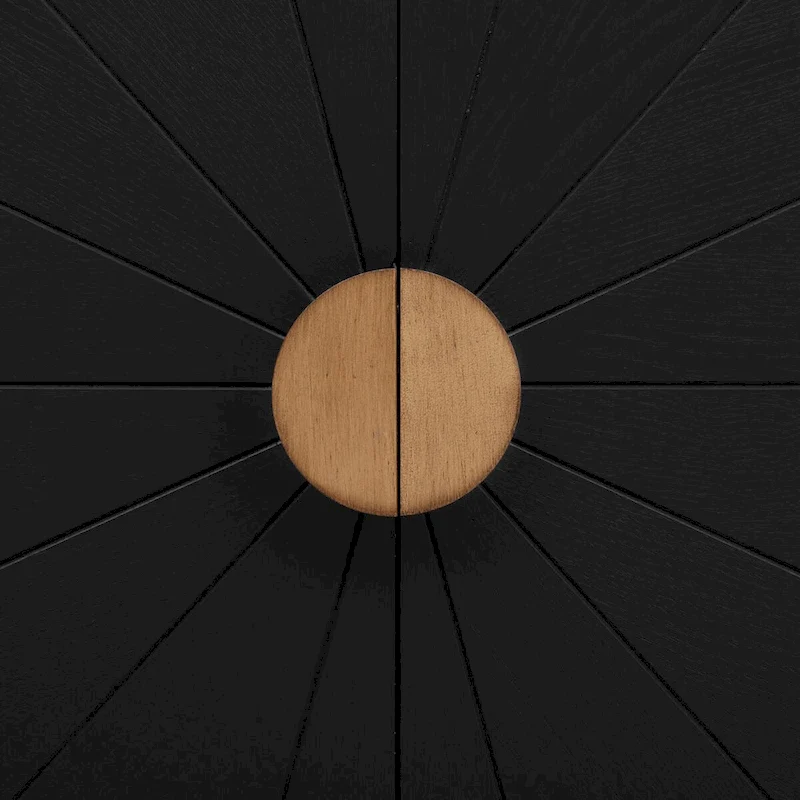 Ash Veneer 60 Sideboard Cabinet with Adjustable Shelves