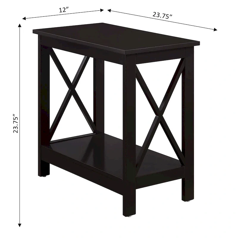 Chairside End Table with Shelf