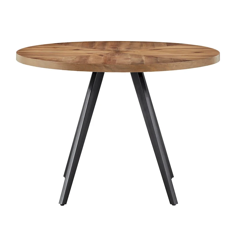 Saki Oak Top Iron Grey Finish Dining Table by iNSPIRE Q Modern
