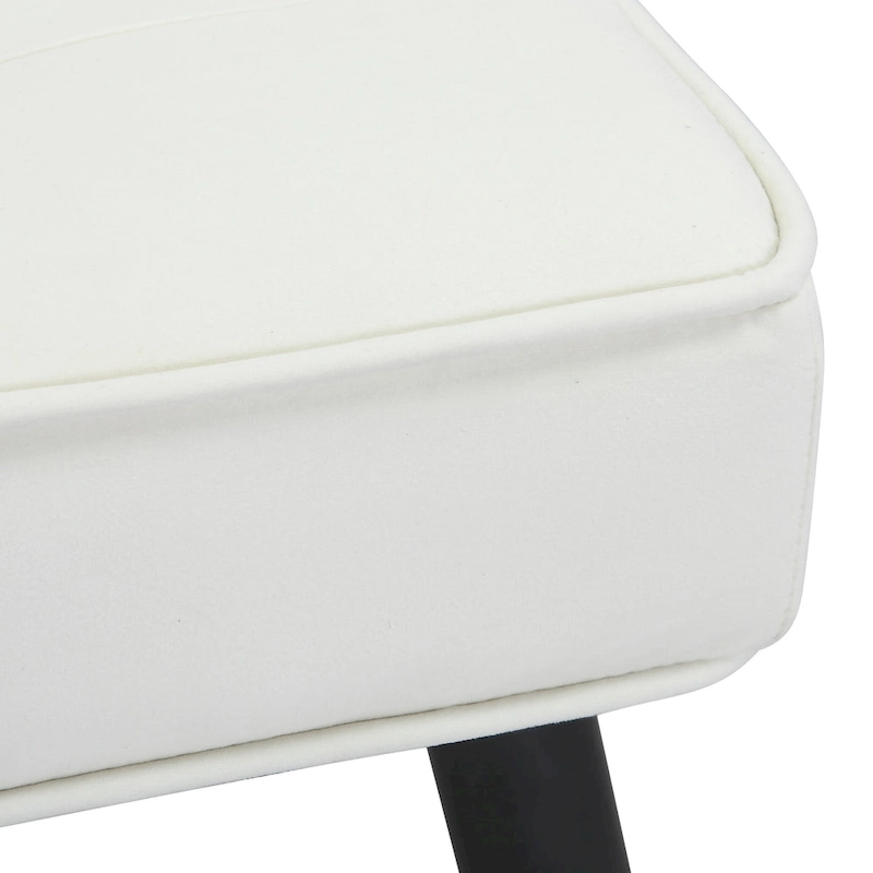 Kipp Velvet Upholstered Button Tufted Bench Ottoman