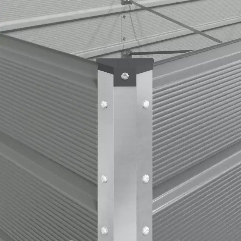 vidaXL Planter Light Grey 195 x 100 x 45 cm Galvanised Steel