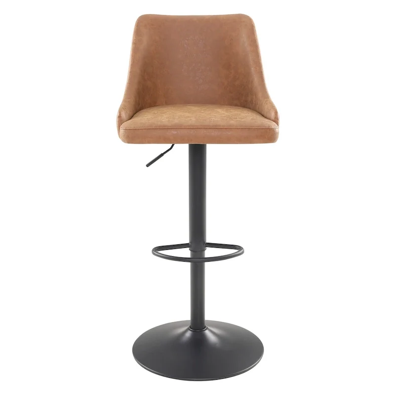 Sylmar Height Adjustable Stool in Faux Leather