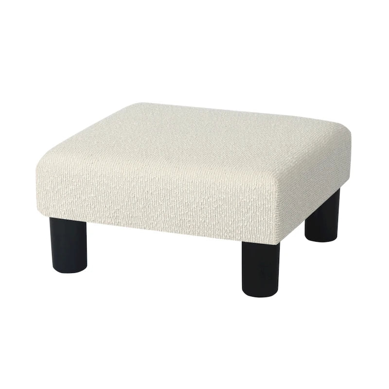 Adeco Ottoman Upholstered Fabric Footrest Pet Steps Dog Stair Stool