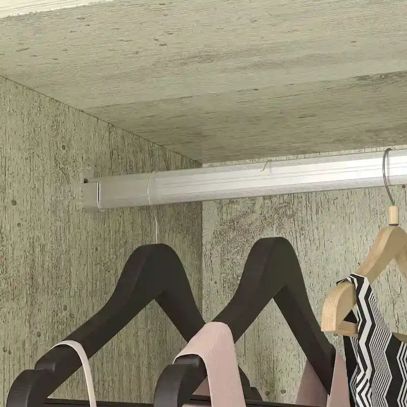 Wardrobe Armoire Closet 59W Large Freestanding Wardrobe Cabinet White