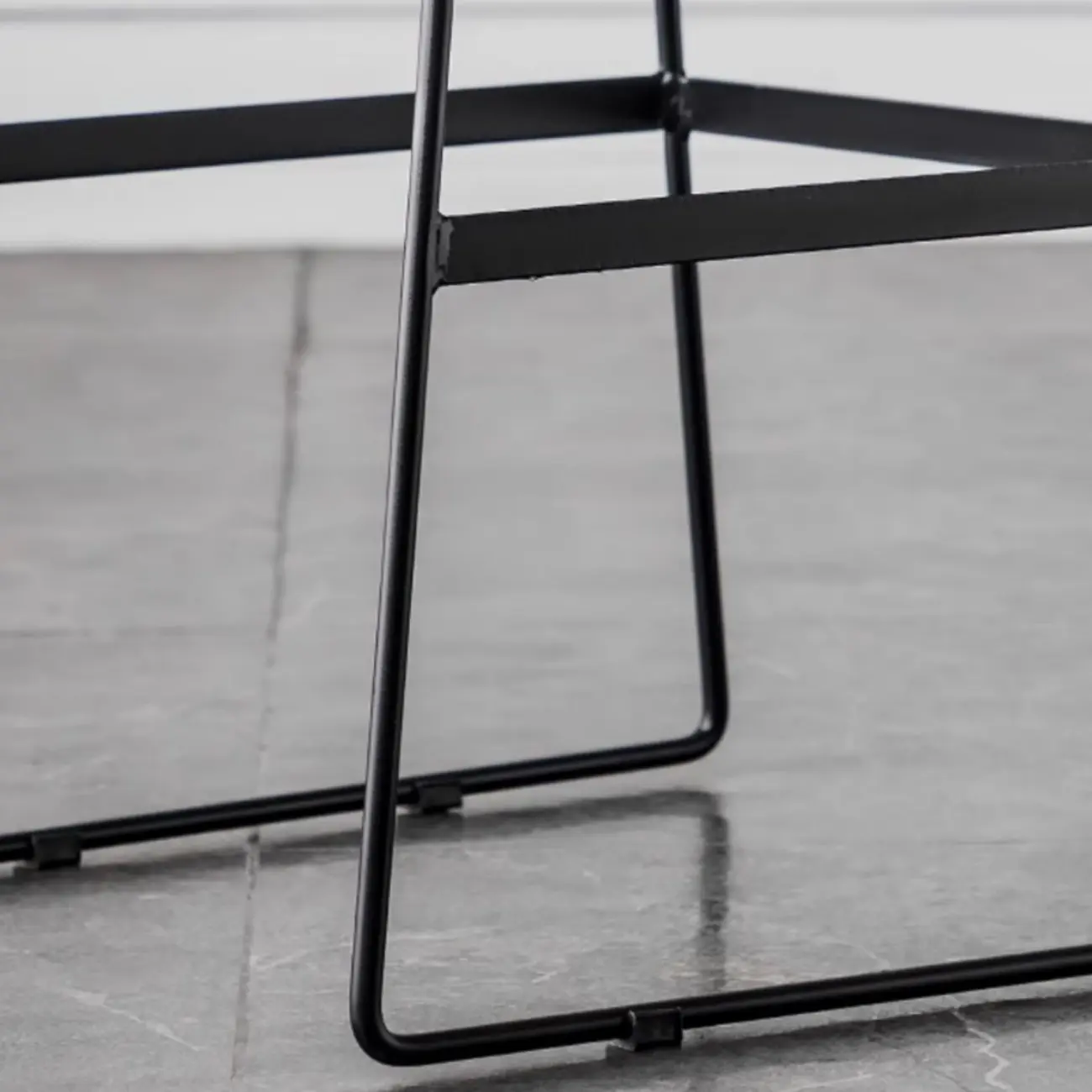 Modern Upholstered Low Back Metal Sled Bar Stools