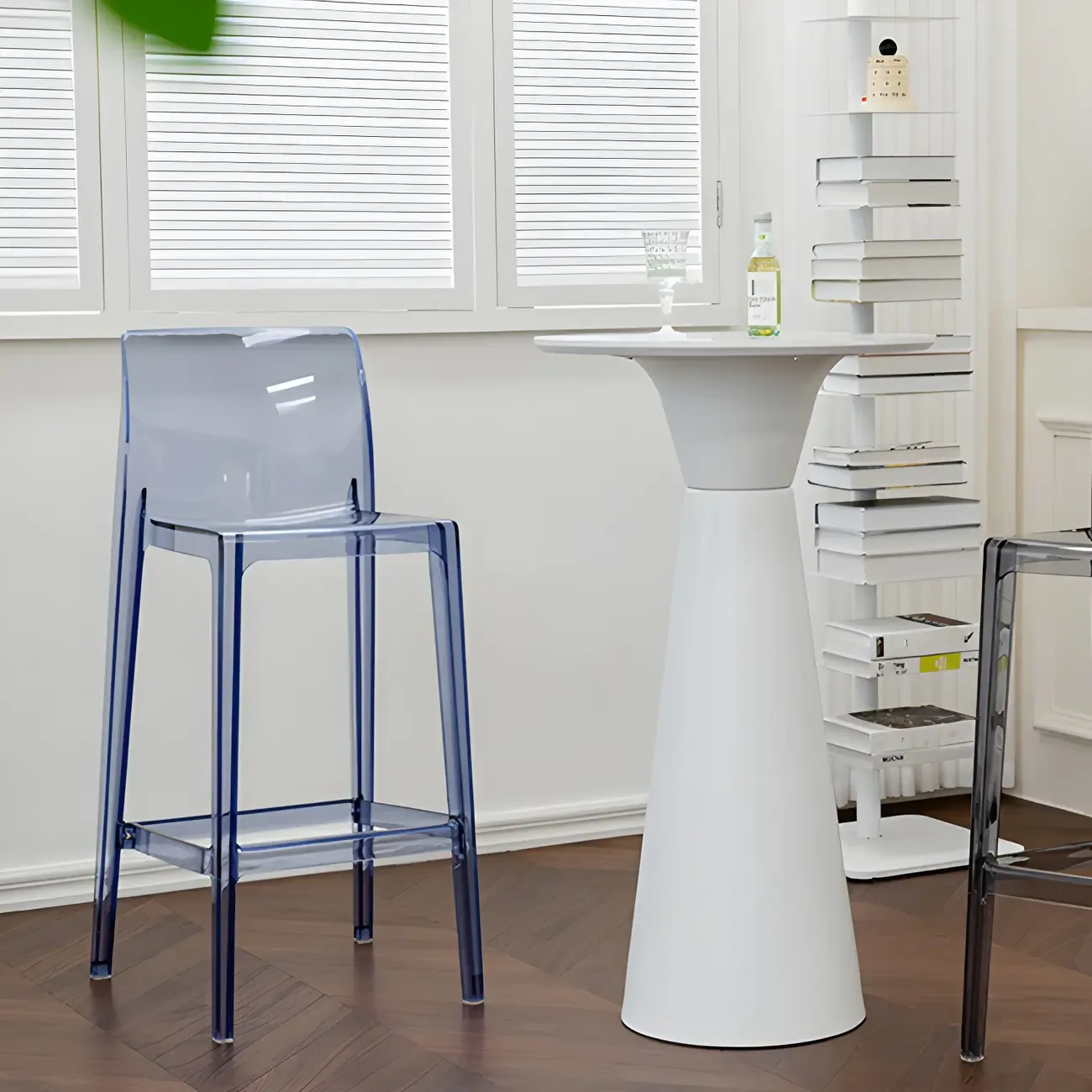 Modern Acrylic Transparent Stylish Rectangle Bar Stool