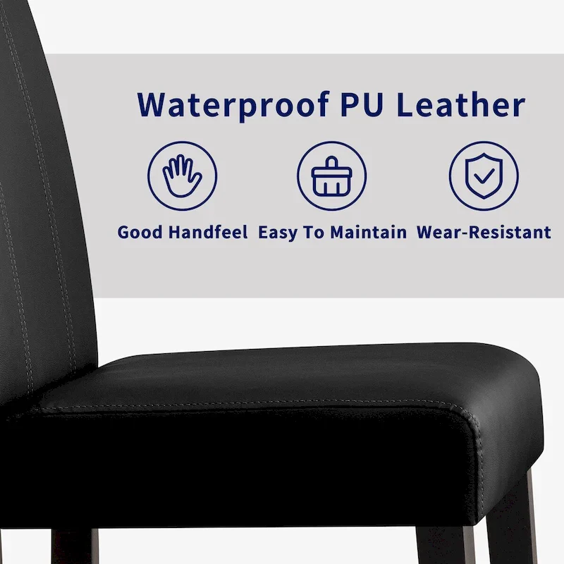 Subrtex(Set of 2)Faux Leather Parsons Upholstered Dining Chair