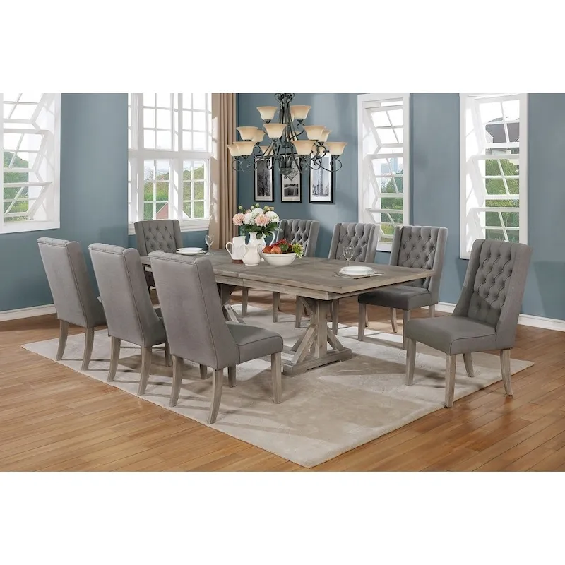 9-Piece Dining Set with a 18 inch Leaf
