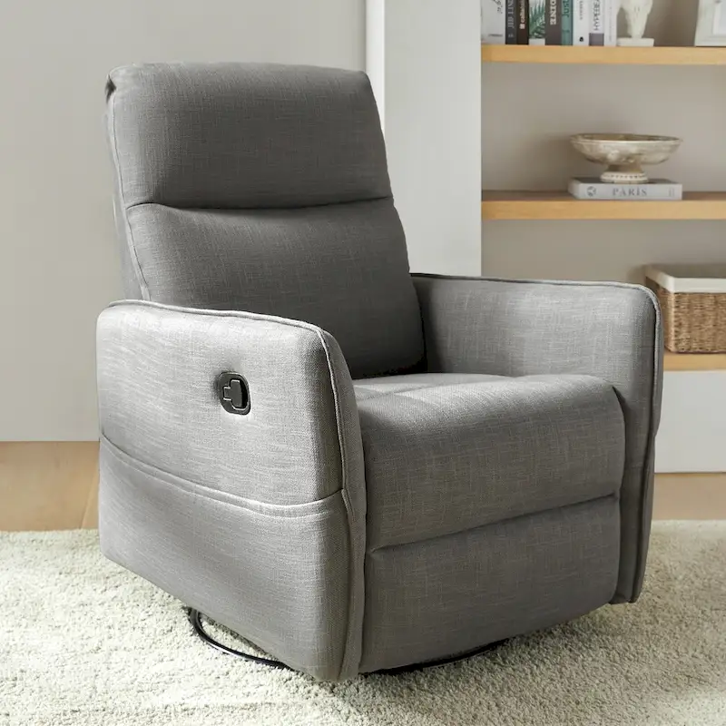 Curtis Rocker Swivel Recliner with Two Side Pockets by