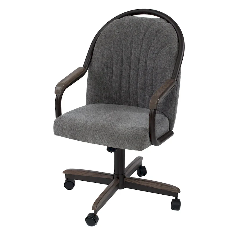 Casual Dining Cushion Swivel-and-Tilt Rolling Caster Chair