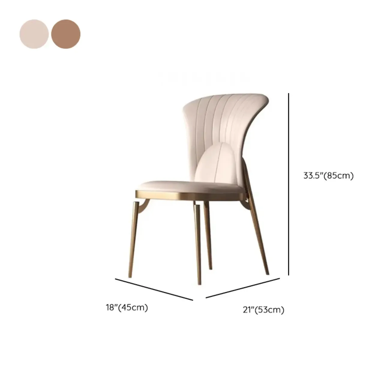 Modern Luxury Leather Upholstered Dining Chairs