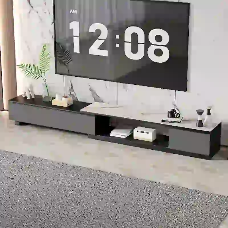 Extendable TV Stand Media Console With 3 Drawers - 75 - 122