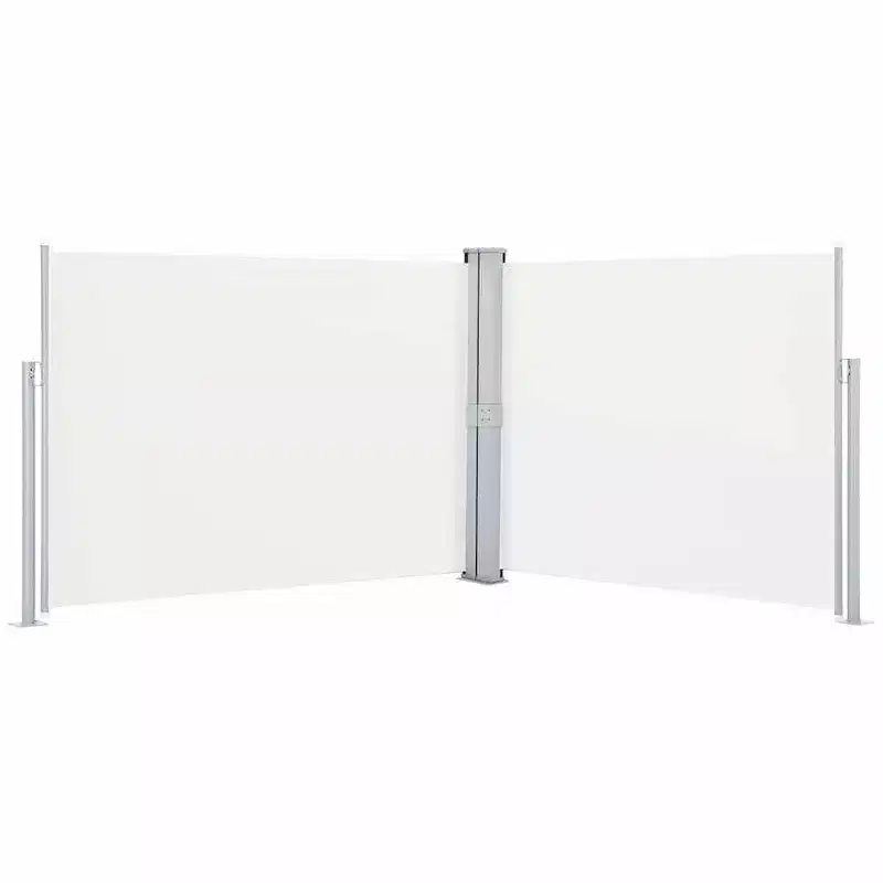 vidaXL Side Awning Cream Polyester with PU coating 55.1 x 393.7 in