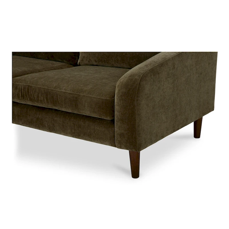 NADAAL STUDIOS Drew, Sectional with Reversible Chaise, Dark Brown - 98 X 59.2 X 33.5