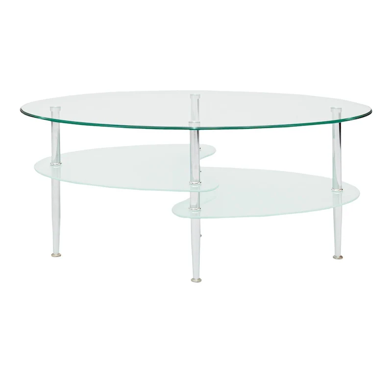 Middlebrook Toston Modern Frosted Glass 38 Coffee Table