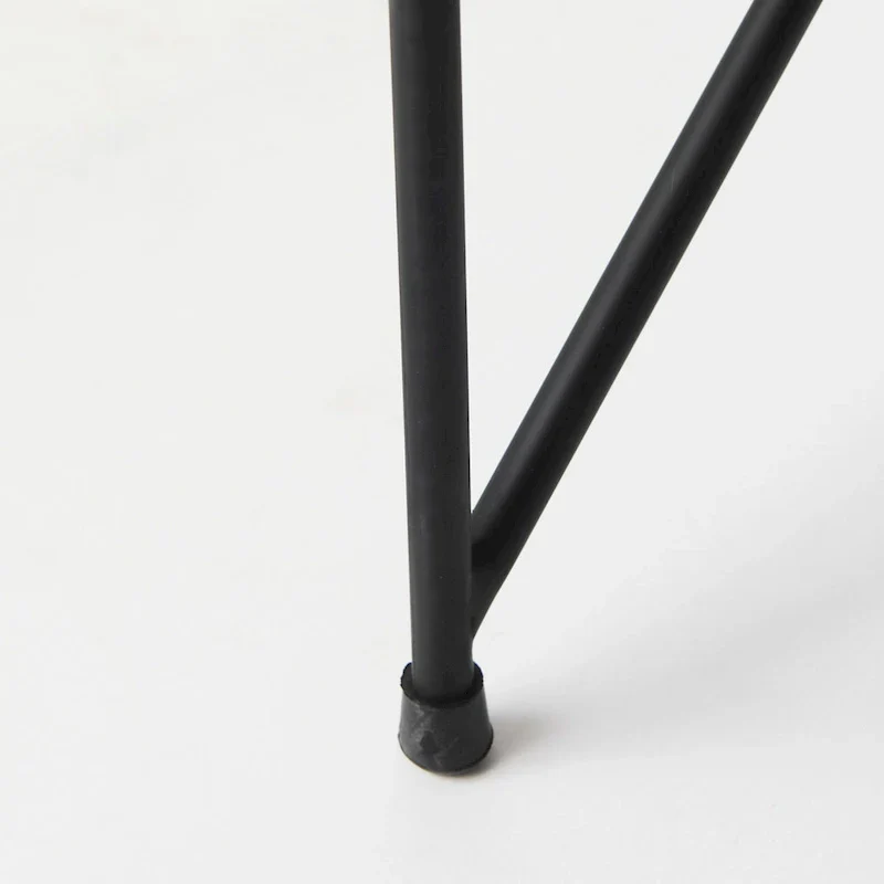 Leonidas Black Faux Leather w/Black Metal Frame Accent Chair