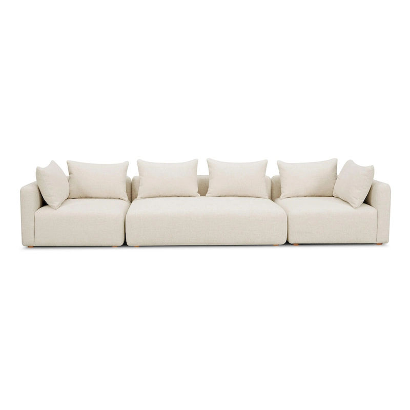 Hangover Cream Upholstered 145 Long Sofa