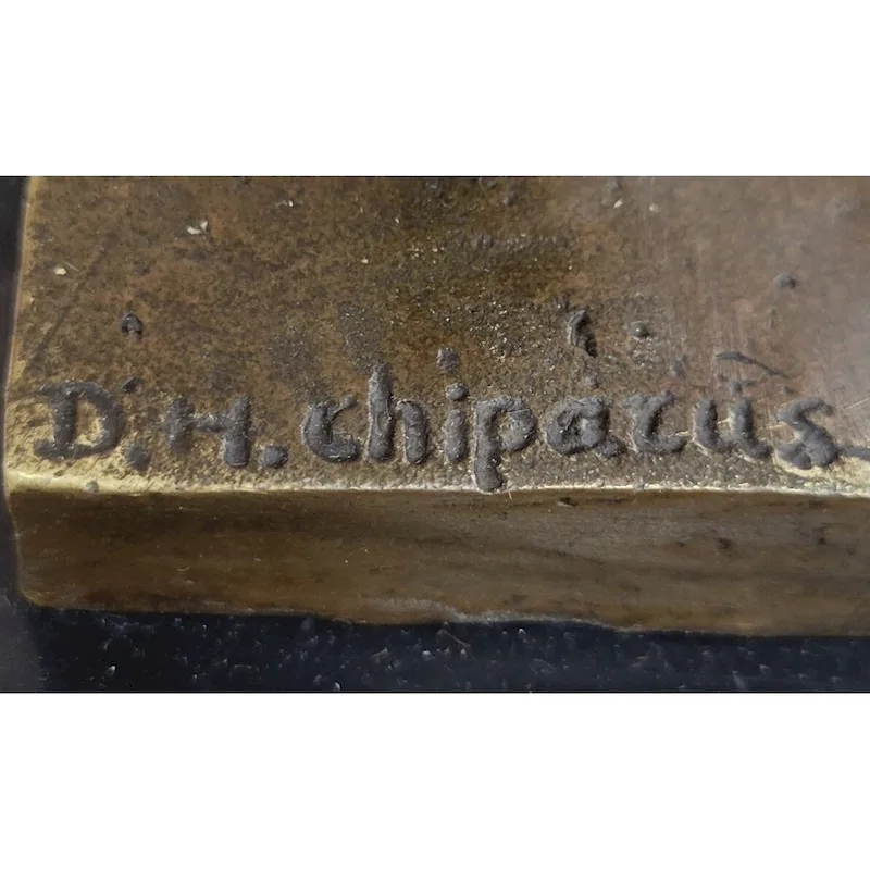 Signed Bronze Art Nouveau Deco Chiparus Statue Figurine Sculpture Art Figure