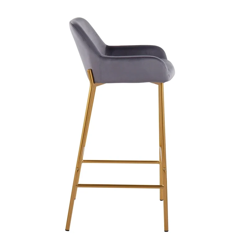 Gold Frame Upholstered Bar Stool