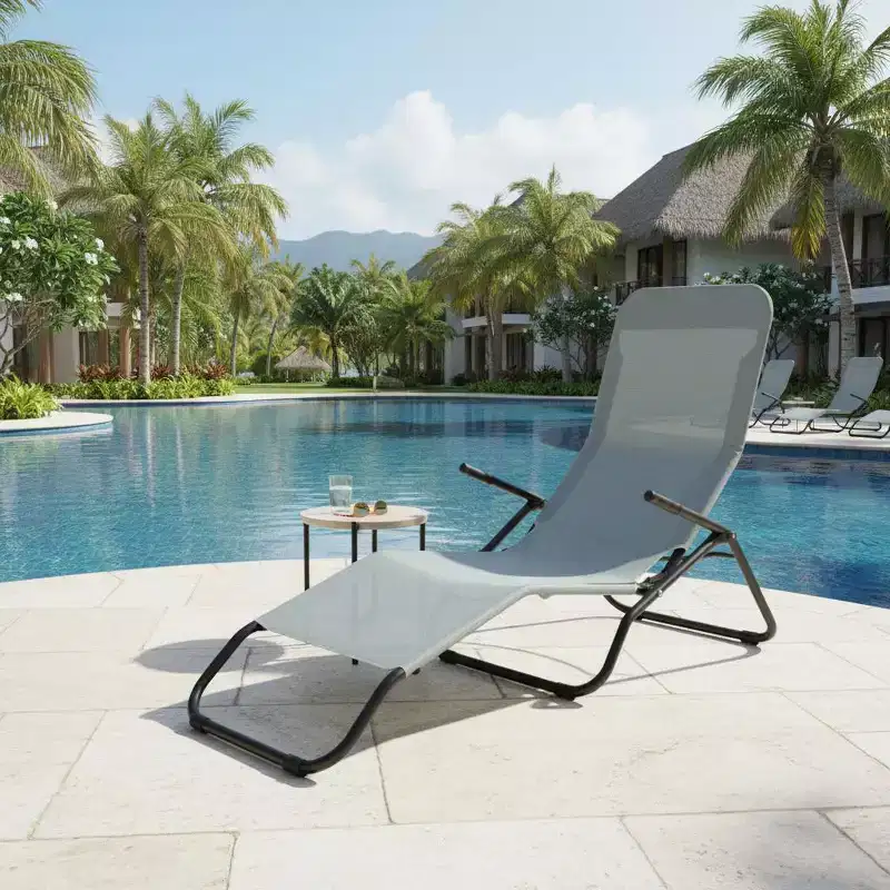 Gymax 2PC Folding Patio Rocking Zero Gravity Recliner Sun Lounger