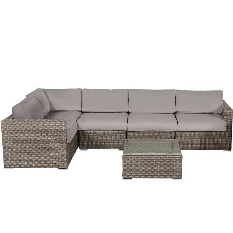 Wicker/Rattan 4 - Person Seating Group with Sunbrella Cushions