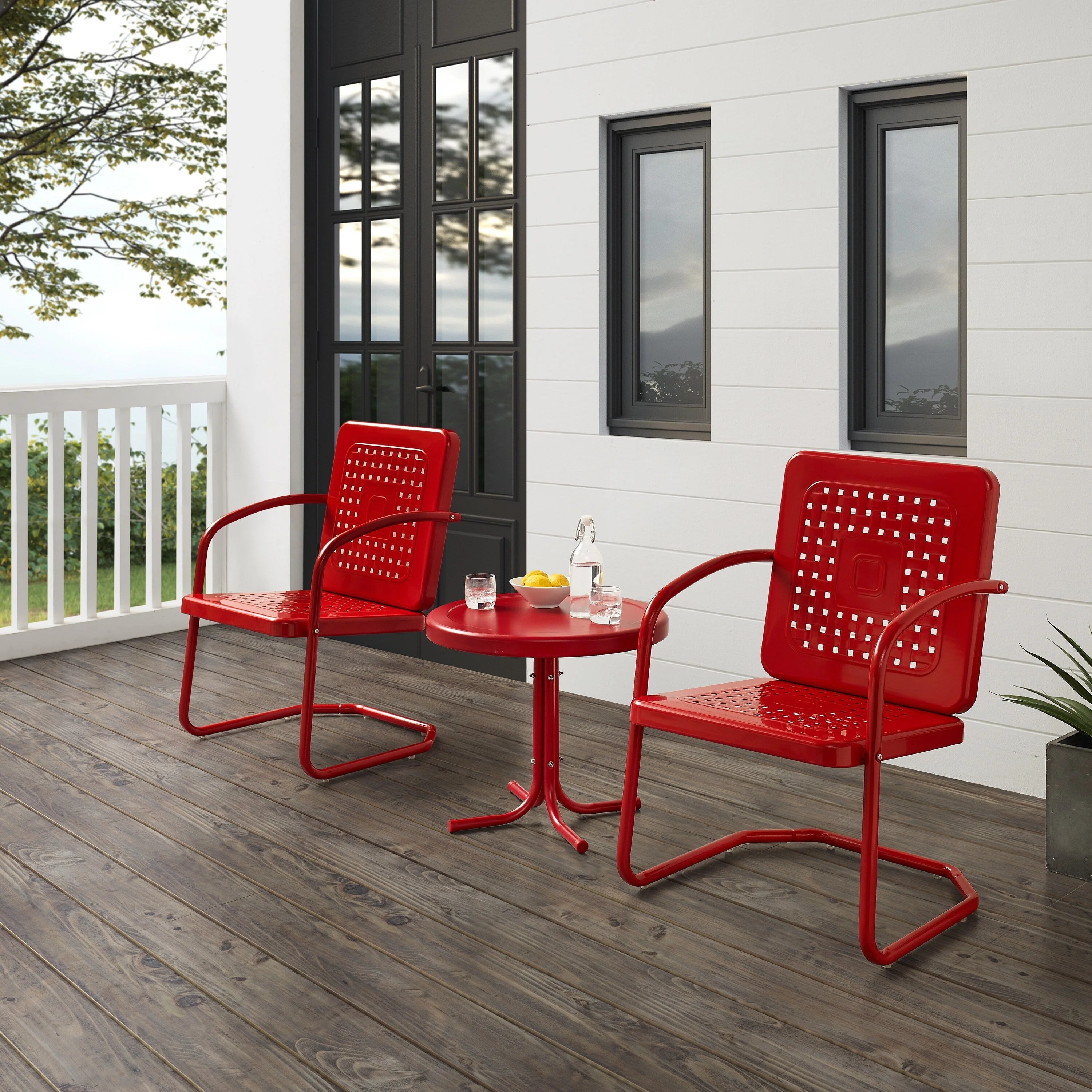 Crosley Bates 3Pc Outdoor Chair Set - 84 W x 22 D x 35 H