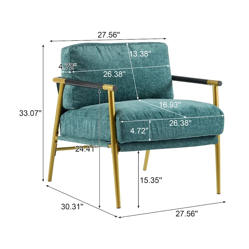 27.56 Modern Accent Chair with Plush Cushions