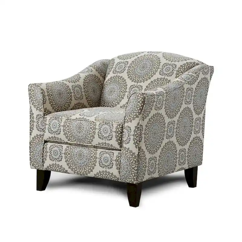 Grey Rayon Accent Chair