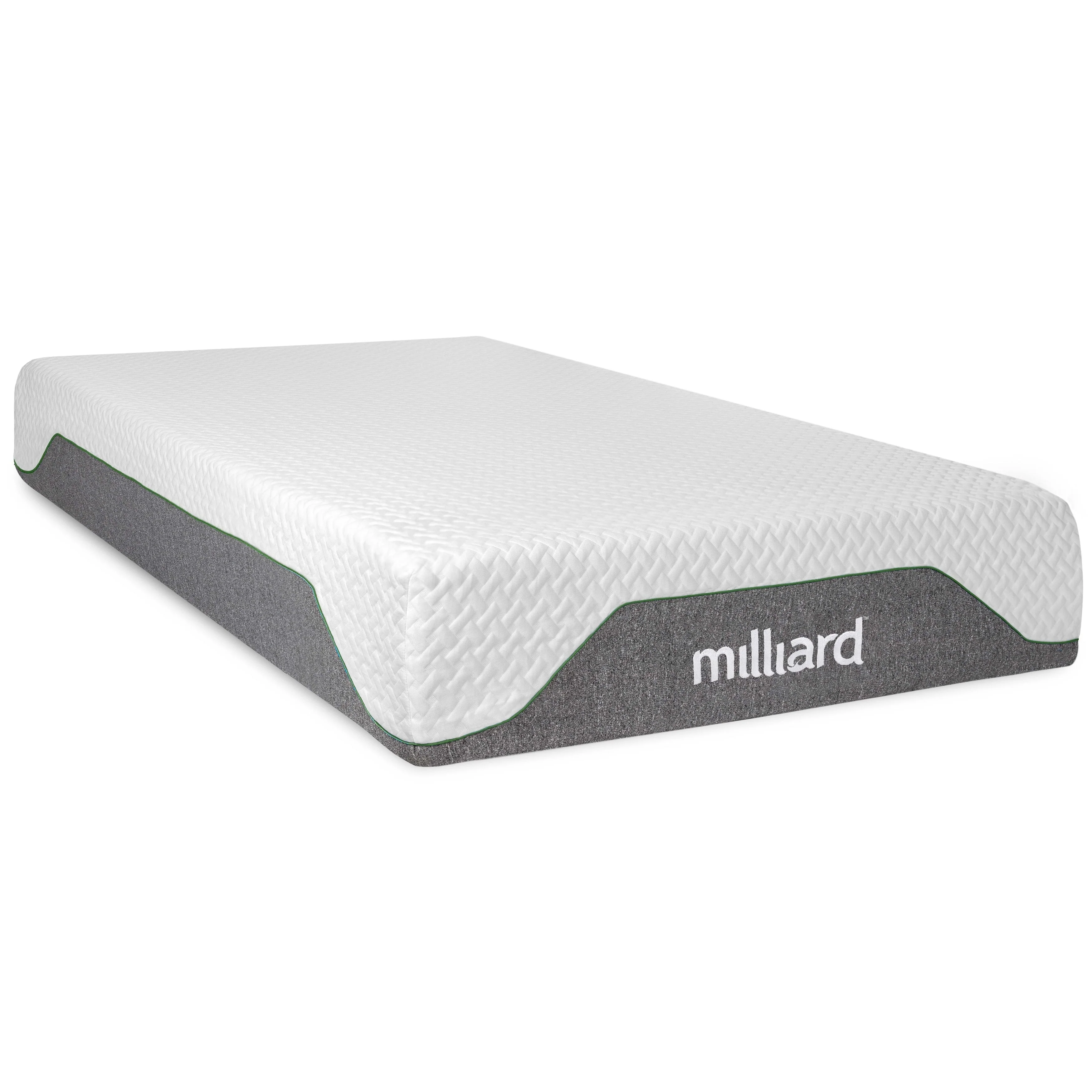 Milliard Memory Foam Mattress 10 inch Firm, Bed-in-a-Box/Pressure Relieving, Classic
