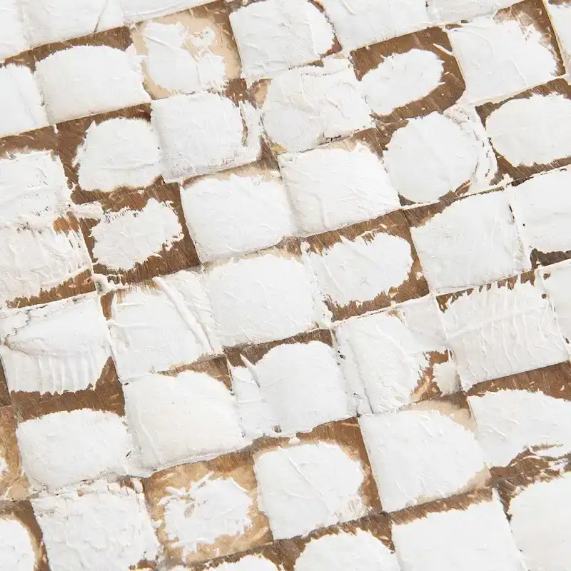 White Coconut Shell Swivel Counter Stool by East at Main