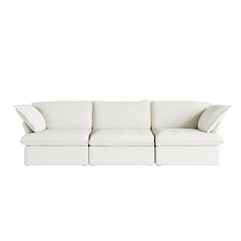 Modern Comfy Cloud Sofa Couch, Minimalist Down-Filled Sectional Sofas Couches, Cushion Covers Removable