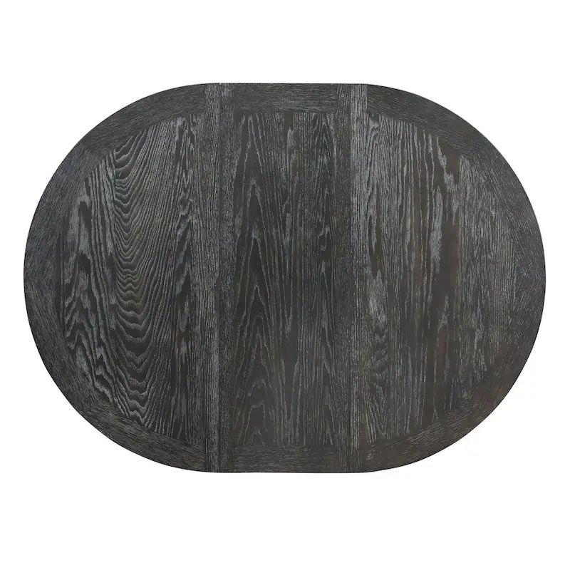 Extendable Round Dining Table - Oak Finish - Seats 4-6